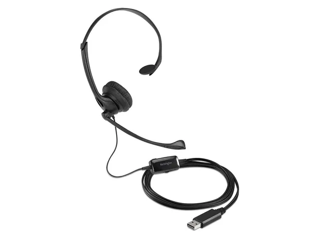 kensington-usb-mono-headset-with-mic-and-volume-control-k80100ww image 1