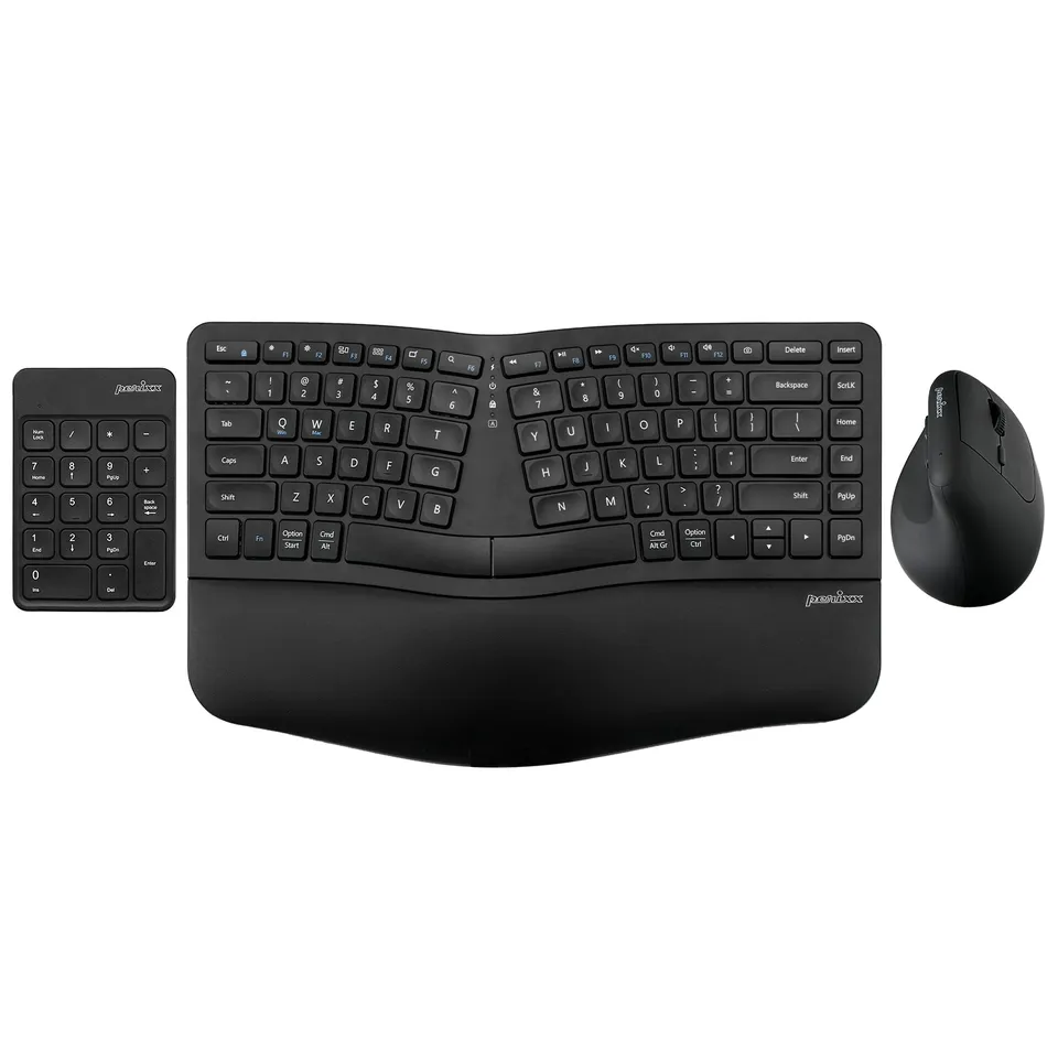 perixx-periduo-606iia-3-in-1-wireless-compact-ergonomic-keyboard-with-vertical-m image 1