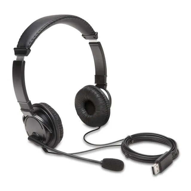 kensington-usb-hi-fi-headset-with-microphone-40mm-drivers-94db-safe-listening-6f image 1