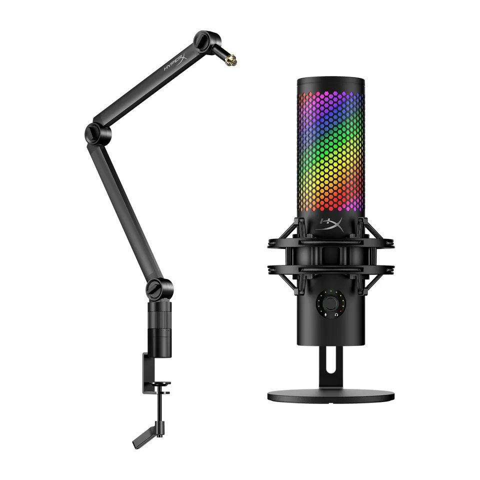 hyperx-quadcast-2-s-microphone-caster-arm-bundle image 1