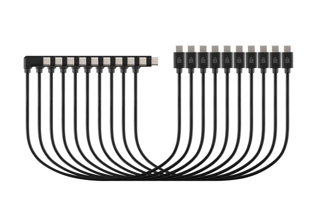 kensington-usb-c-charging-cable-10-pack-12-4-3a-with-90-degree-connector-for-k67 image 1