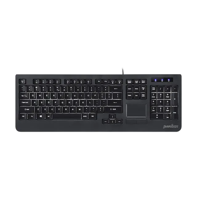 perixx-periboard-313-wired-backlit-touchpad-keyboard-with-extra-usb-ports image 1
