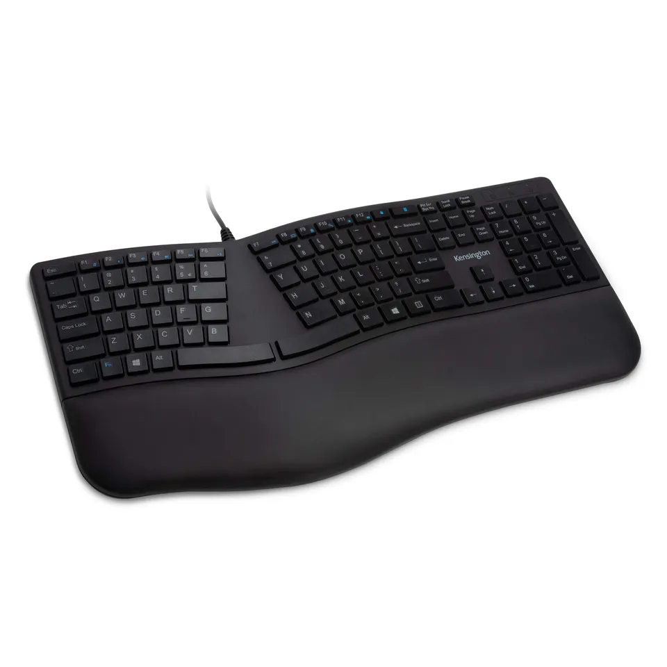 kensington-pro-fit-ergonomic-wired-keyboard-k75400us-split-design-built-in-cushi image 1