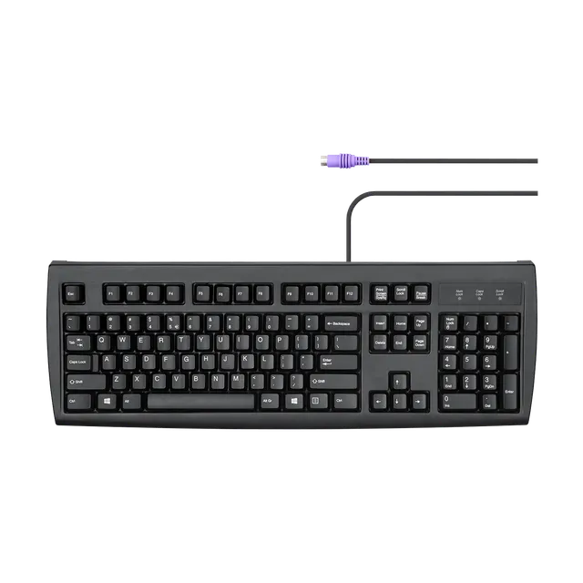 perixx-periboard-107-wired-ps-2-full-size-keyboard-with-ergonomic-curve image 1