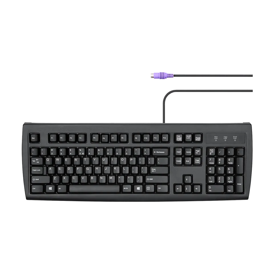 perixx-periboard-107-wired-ps-2-full-size-keyboard-with-ergonomic-curve image 1