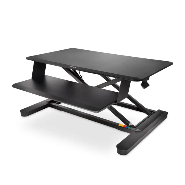 kensington-smartfit-sit-stand-desk-converter-k52804ww-fully-assembled image 1