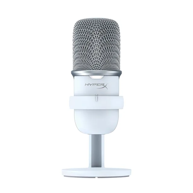 HyperX SoloCast USB Condenser Gaming Microphone for PC, PS5, PS4, Mac – White
