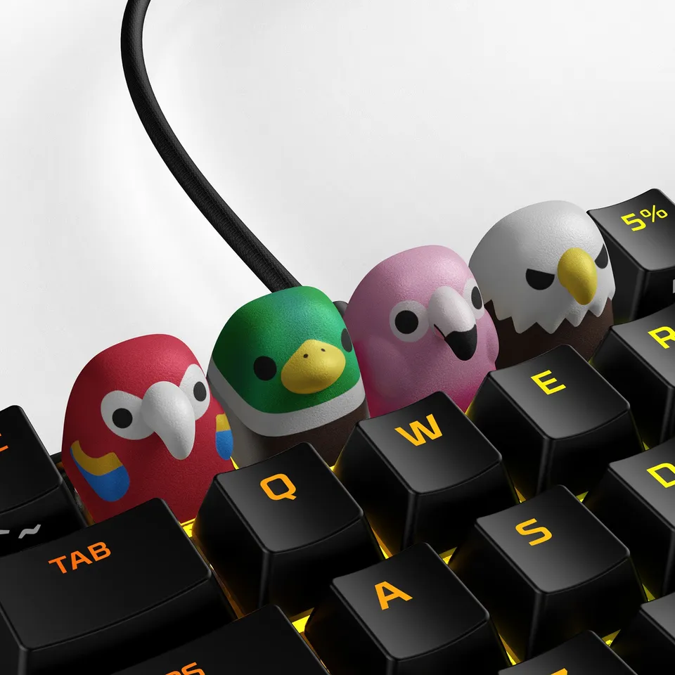 hyperx-hx3d-bird-pack-keycaps-eagle-flamingo-duck-parrot-cherry-mx image 1
