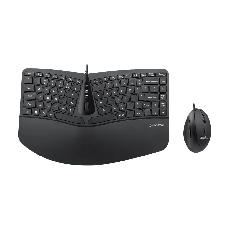 perixx-periduo-406-wired-mini-ergonomic-keyboard-and-vertical-mouse-combo image 1
