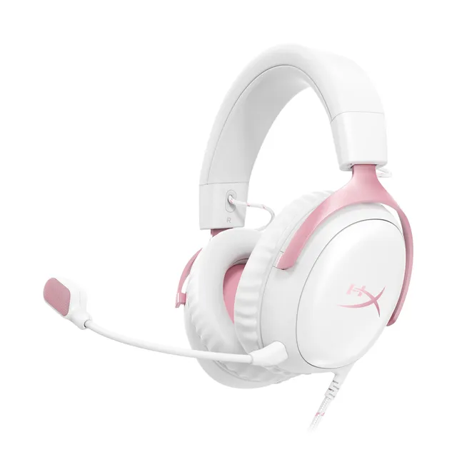 hyperx-cloud-iii-wired-gaming-headset-pink-angled-53mm-drivers-memory-foam-durab image 1