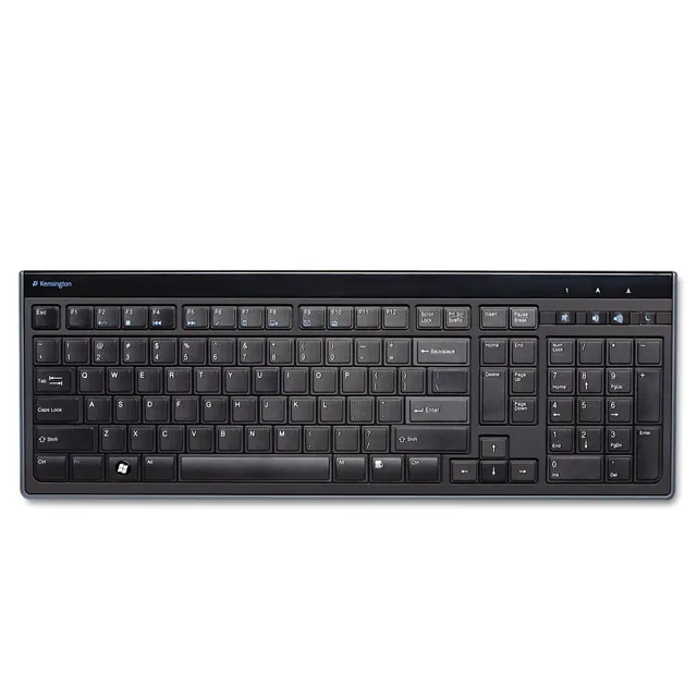 kensington-slim-type-wired-keyboard-k72357usa-ultra-slim-laptop-style-keys-media image 1