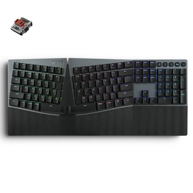 perixx-periboard-835-ii-wireless-ergonomic-mechanical-keyboard-with-rgb-backlit- image 1