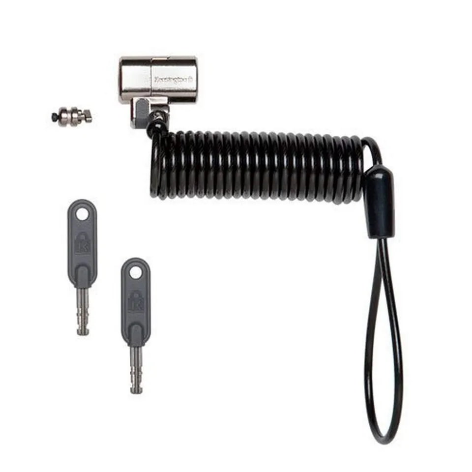 kensington-k64699us-clicksafe-portable-keyed-laptop-computer-lock-black-silver image 1