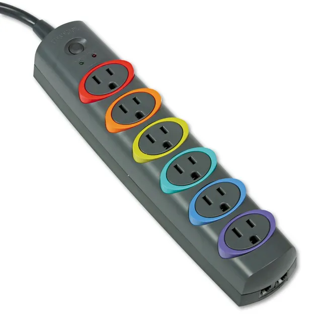 kensington-smartsockets-6-outlet-surge-protector-with-7-foot-cord-k62147na image 1