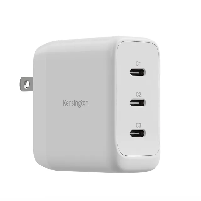 kensington-70w-usb-c-gan-power-adapter-3-port-fast-charger-with-power-delivery-f image 1