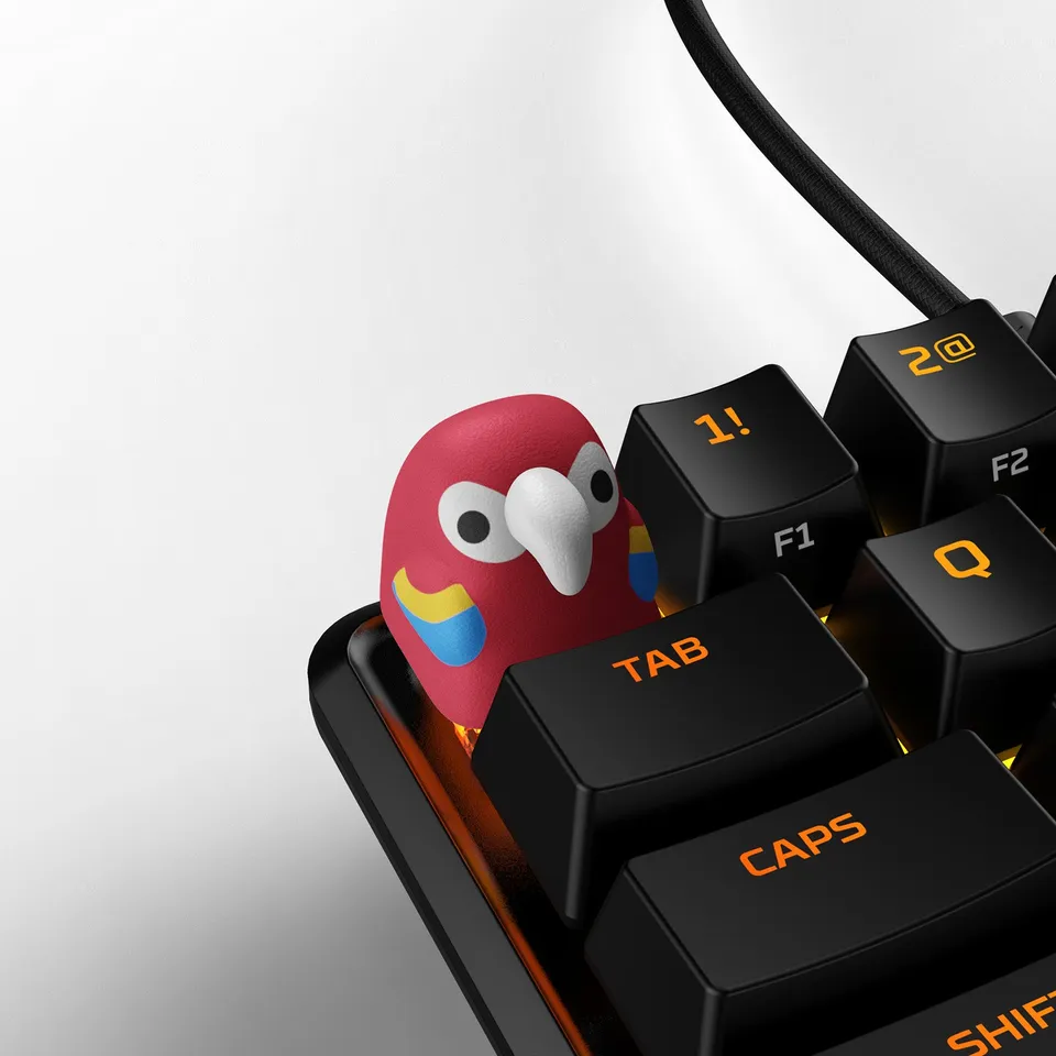 hyperx-hx3d-parrot-keycap-hx3d-bird-collection-artisan-keycap image 1