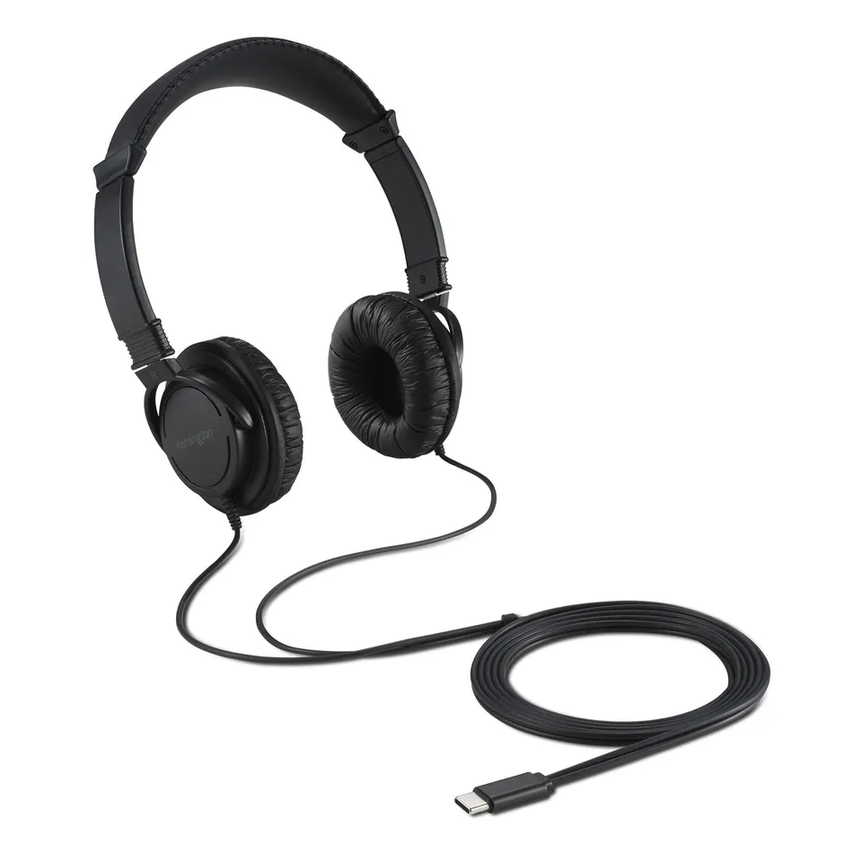 kensington-usb-c-hi-fi-headphones-k97456ww-on-ear-with-40mm-drivers-safe-listeni image 1