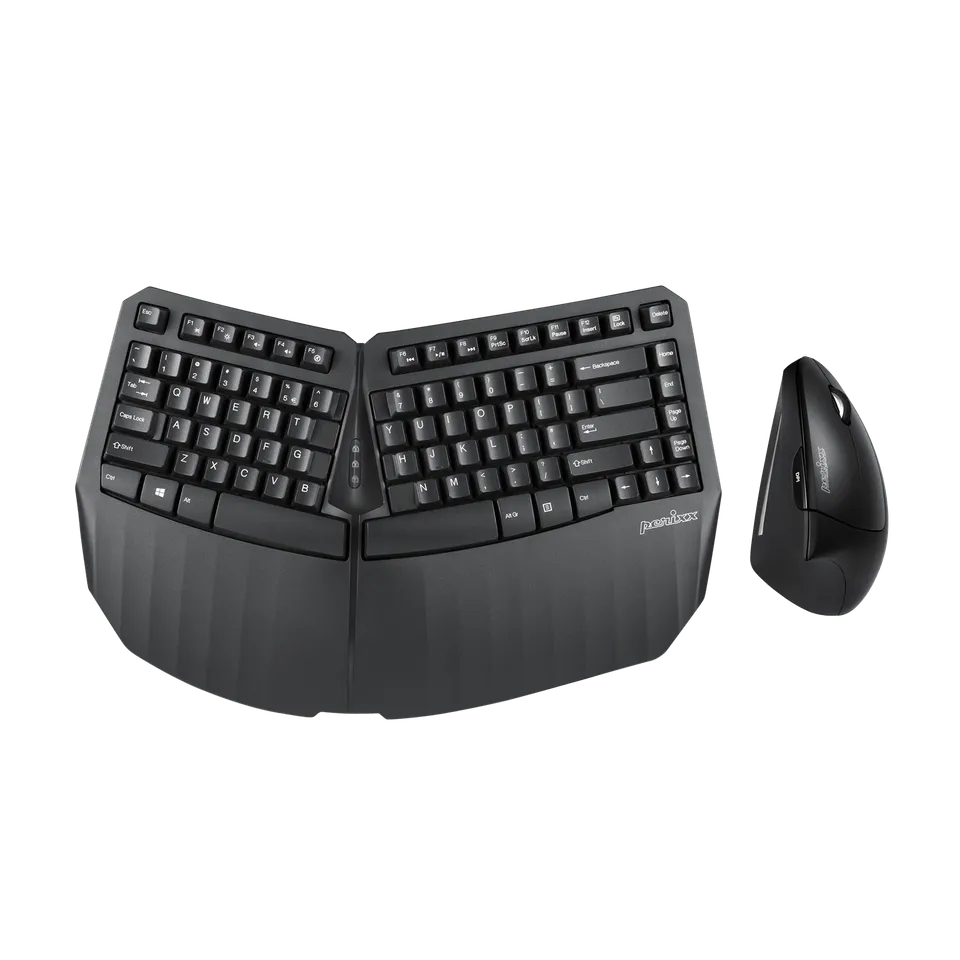perixx-periduo-813-wireless-compact-ergonomic-keyboard-and-vertical-mouse-combo- image 1