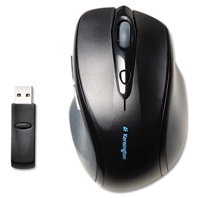 kensington-pro-fit-full-size-wireless-mouse-k72370us-black-silver image 1