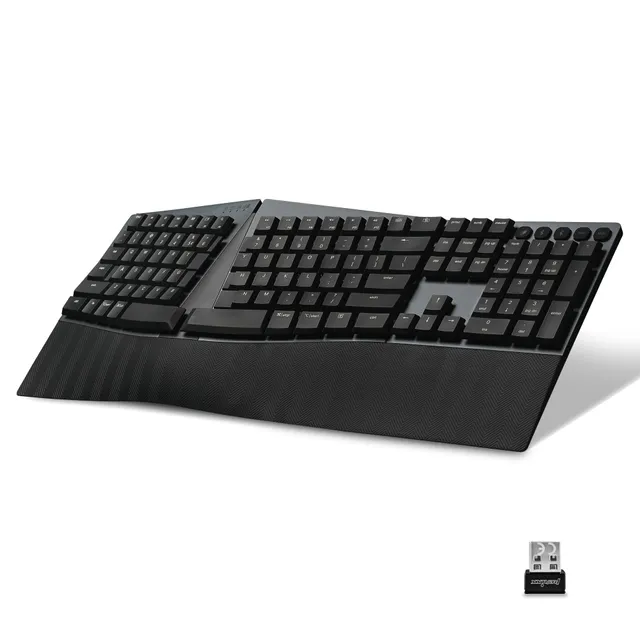 perixx-periboard-735-bluetooth-ergo-low-profile-mechanical-full-size-us-tactile- image 1