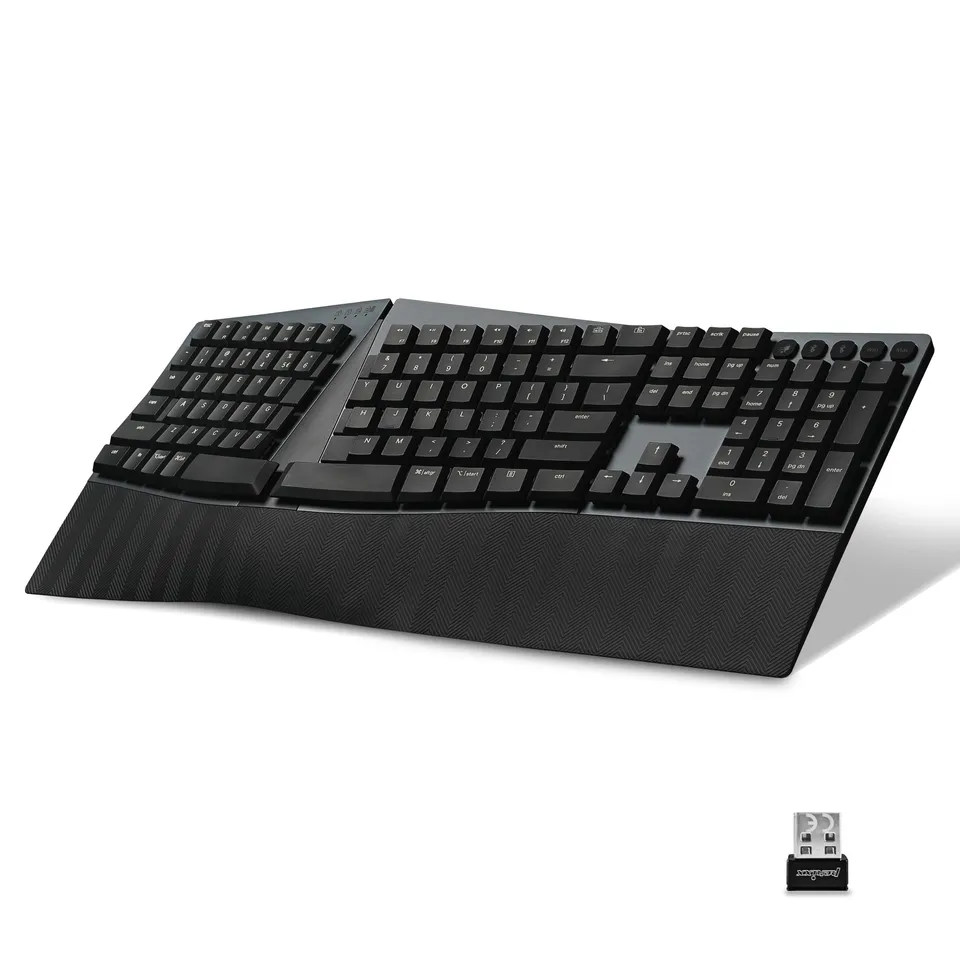 perixx-periboard-735-bluetooth-ergo-low-profile-mechanical-full-size-us-tactile- image 1