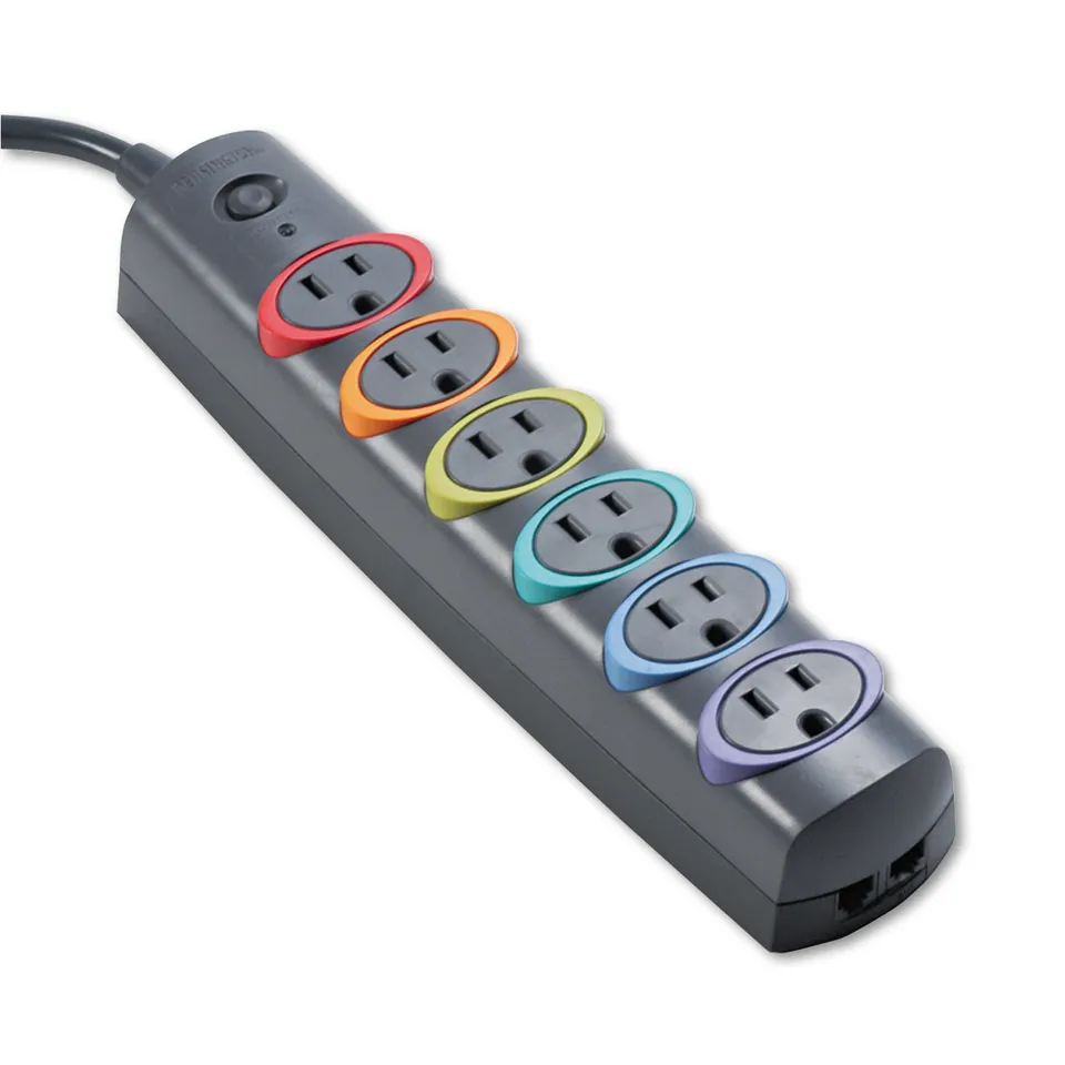 kensington-smartsockets-6-outlet-surge-protector-k62146na-6-foot-cord-670-joules image 1