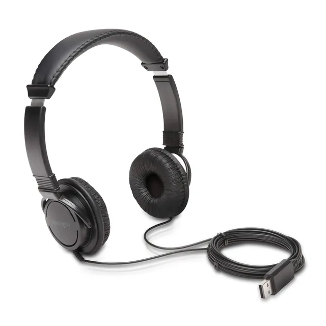 kensington-usb-a-hi-fi-headphones-with-microphone-k97600ww-on-ear-padded-headban image 1