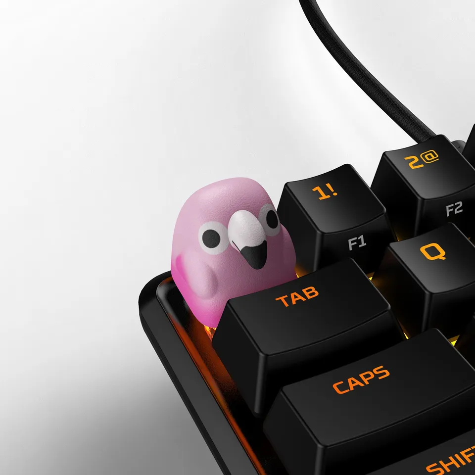 hyperx-hx3d-keycap-flamingo-bird-collection-3d-printed-cherry-mx-compatible image 1