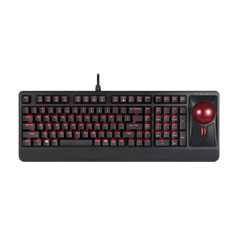 perixx-periboard-322-wired-backlit-trackball-keyboard-with-extra-usb-ports image 1