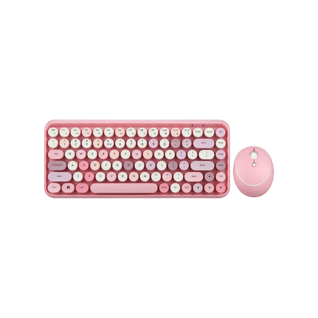 perixx-periduo-713-wireless-vintage-pink-mini-keyboard-and-mouse-combo image 1
