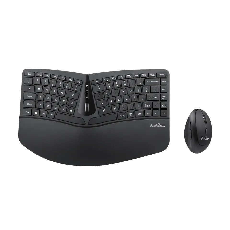 perixx-periduo-606-wireless-mini-ergonomic-keyboard-and-vertical-mouse-combo image 1