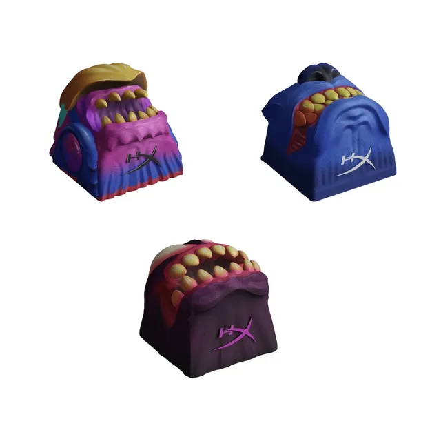 hyperx-3d-bundle-brock-hofer-fanged-beast-ghost-beast-grim-beast-keycaps image 1