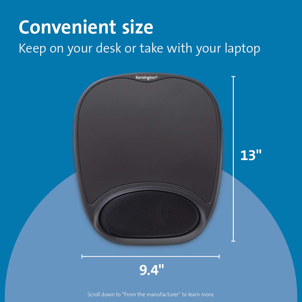 kensington-comfort-gel-mouse-pad-with-wrist-rest-k62386am-black-ergonomic-suppor image 3