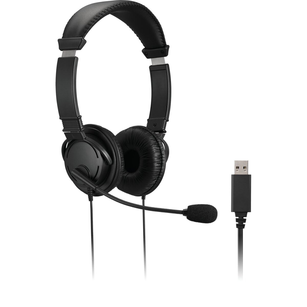kensington-usb-headset-with-mic-with-volume-control-and-mute-button image 1