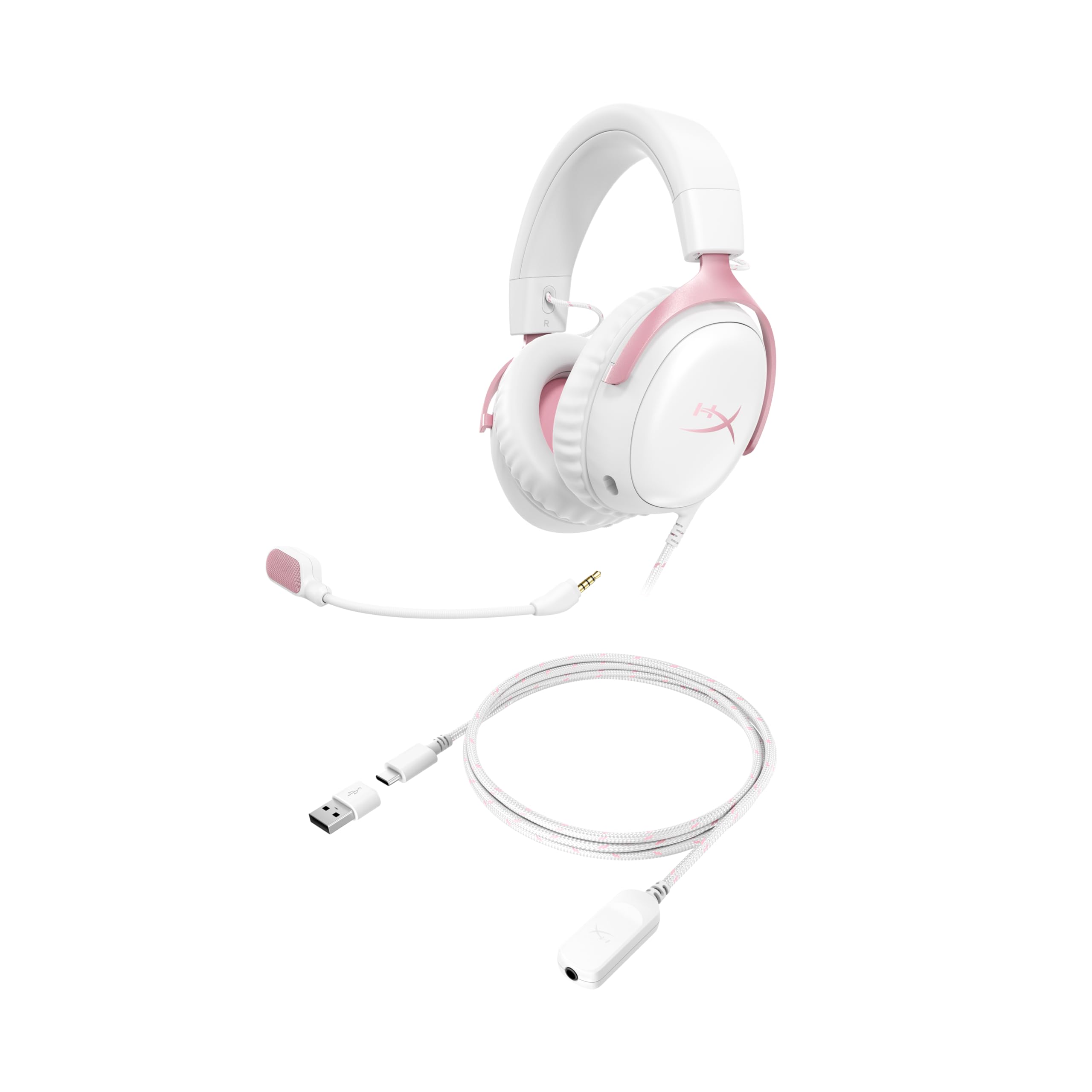 hyperx-cloud-iii-wired-gaming-headset-pink-angled-53mm-drivers-memory-foam-durab image 4