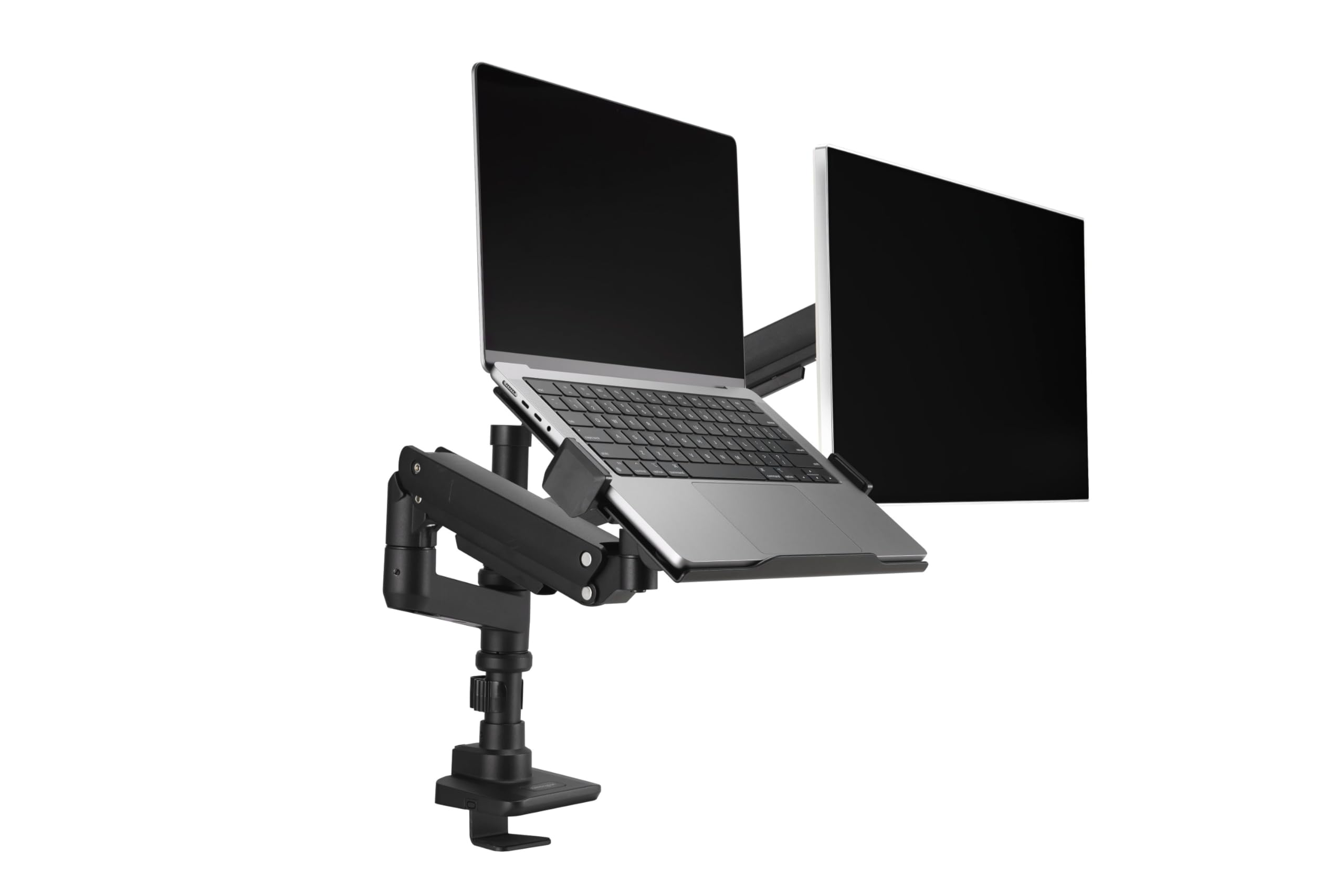 kensington-smartfit-premium-heavy-duty-dual-monitor-arm-with-laptop-tray image 1