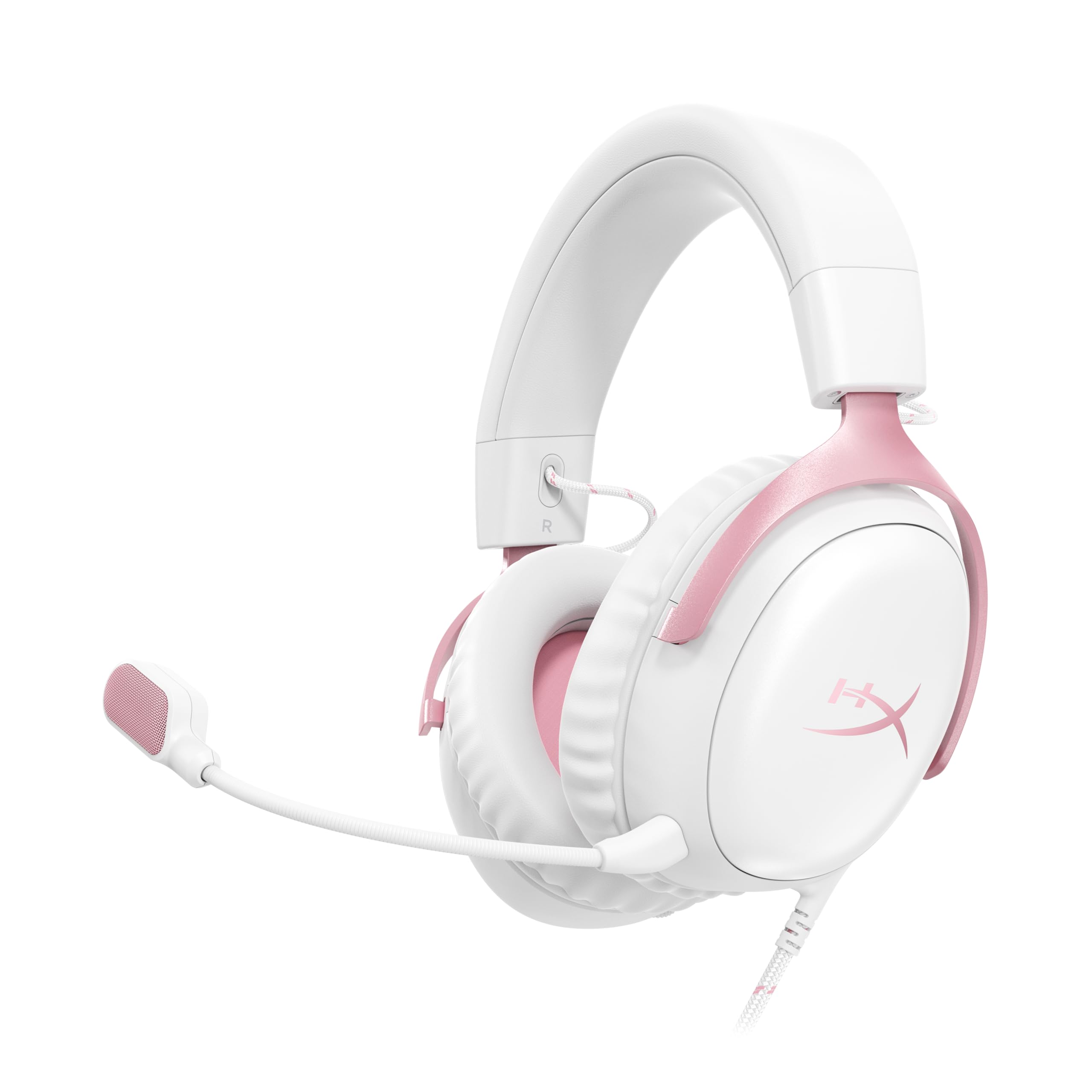 hyperx-cloud-iii-wired-gaming-headset-pink-angled-53mm-drivers-memory-foam-durab image 1