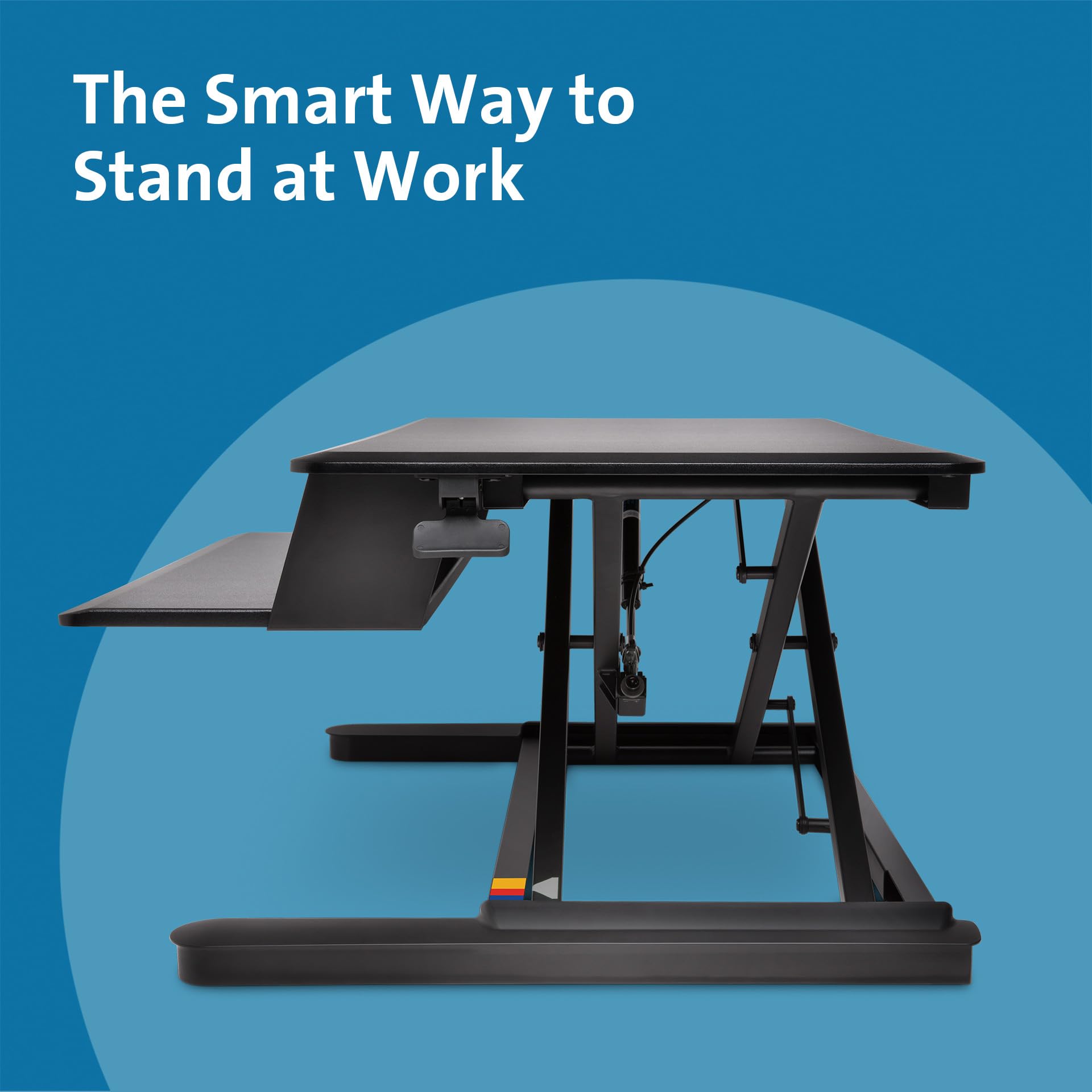 kensington-smartfit-sit-stand-desk-converter-k52804ww-fully-assembled image 4