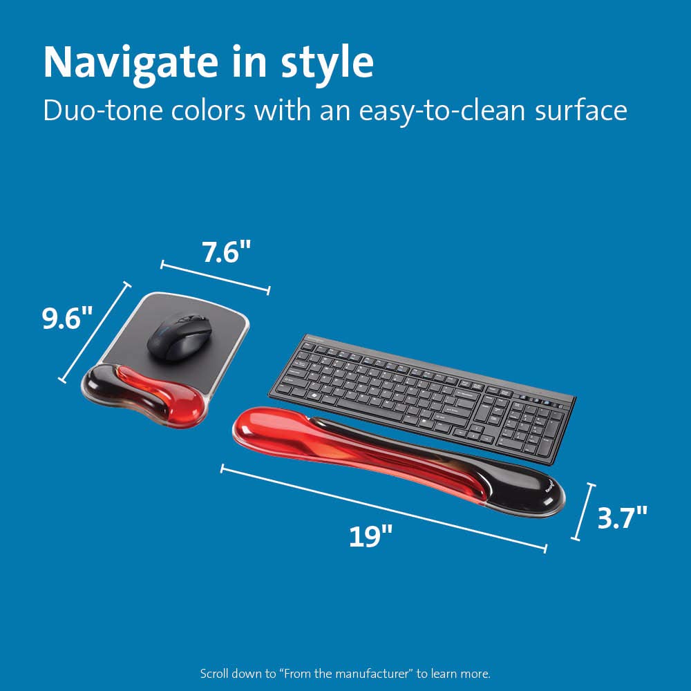 kensington-duo-gel-mouse-keyboard-wrist-rest-bundle-set-k50036ww-ergonomic-cooli image 2