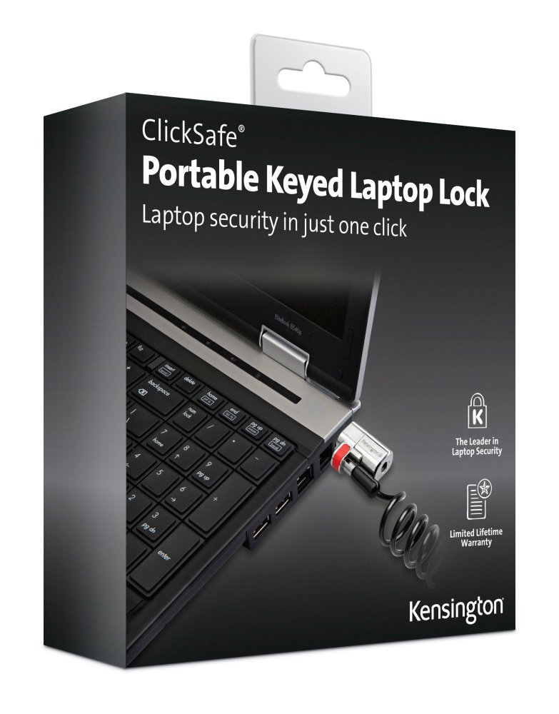 kensington-k64699us-clicksafe-portable-keyed-laptop-computer-lock-black-silver image 4