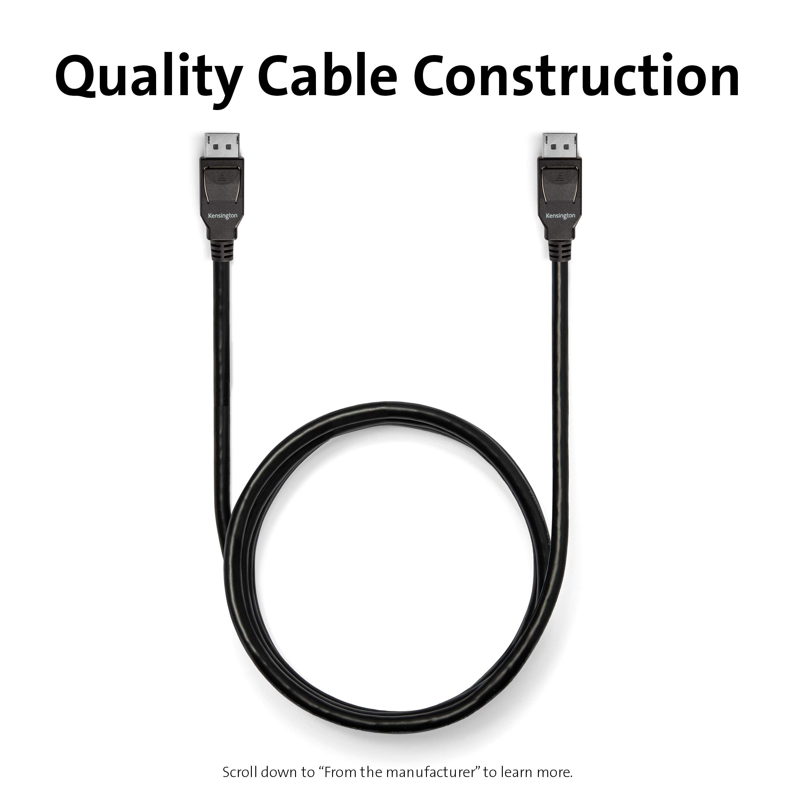 kensington-displayport-1-4-to-displayport-1-4-cable-6ft-k33021ww image 4
