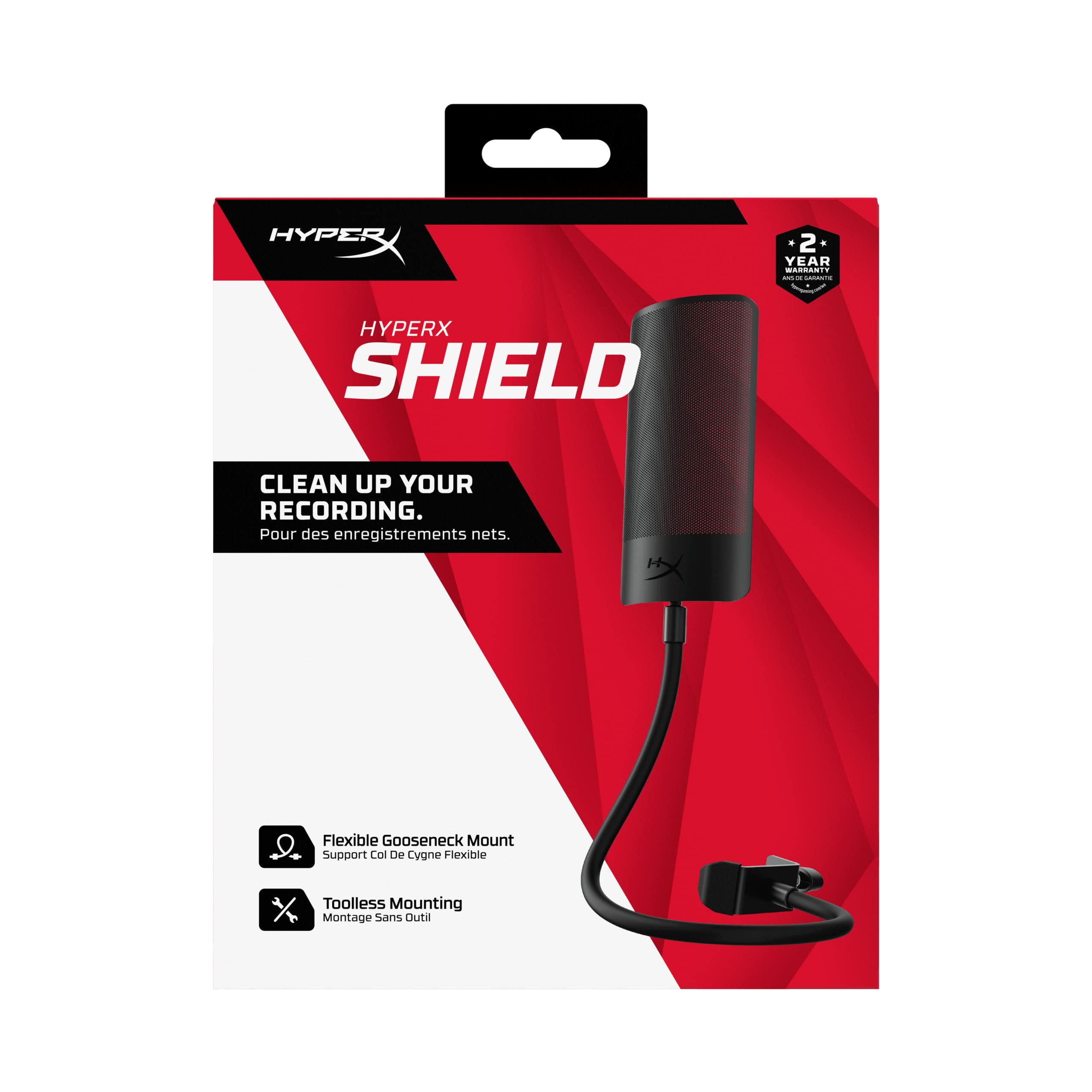 hyperx-shield-microphone-pop-filter-universal-metal-mesh-filter-with-flexible-go image 7