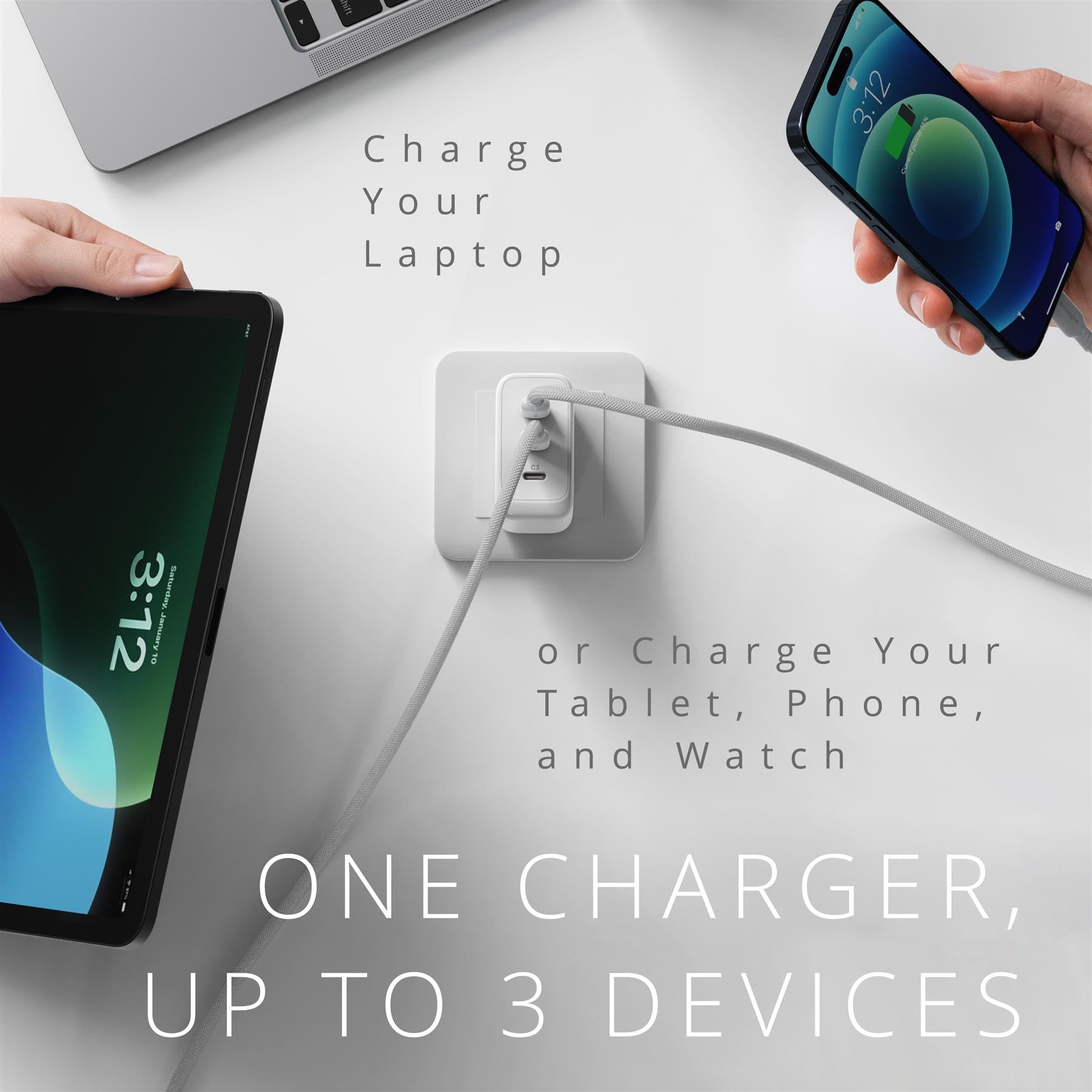 kensington-70w-usb-c-gan-power-adapter-3-port-fast-charger-with-power-delivery-f image 4