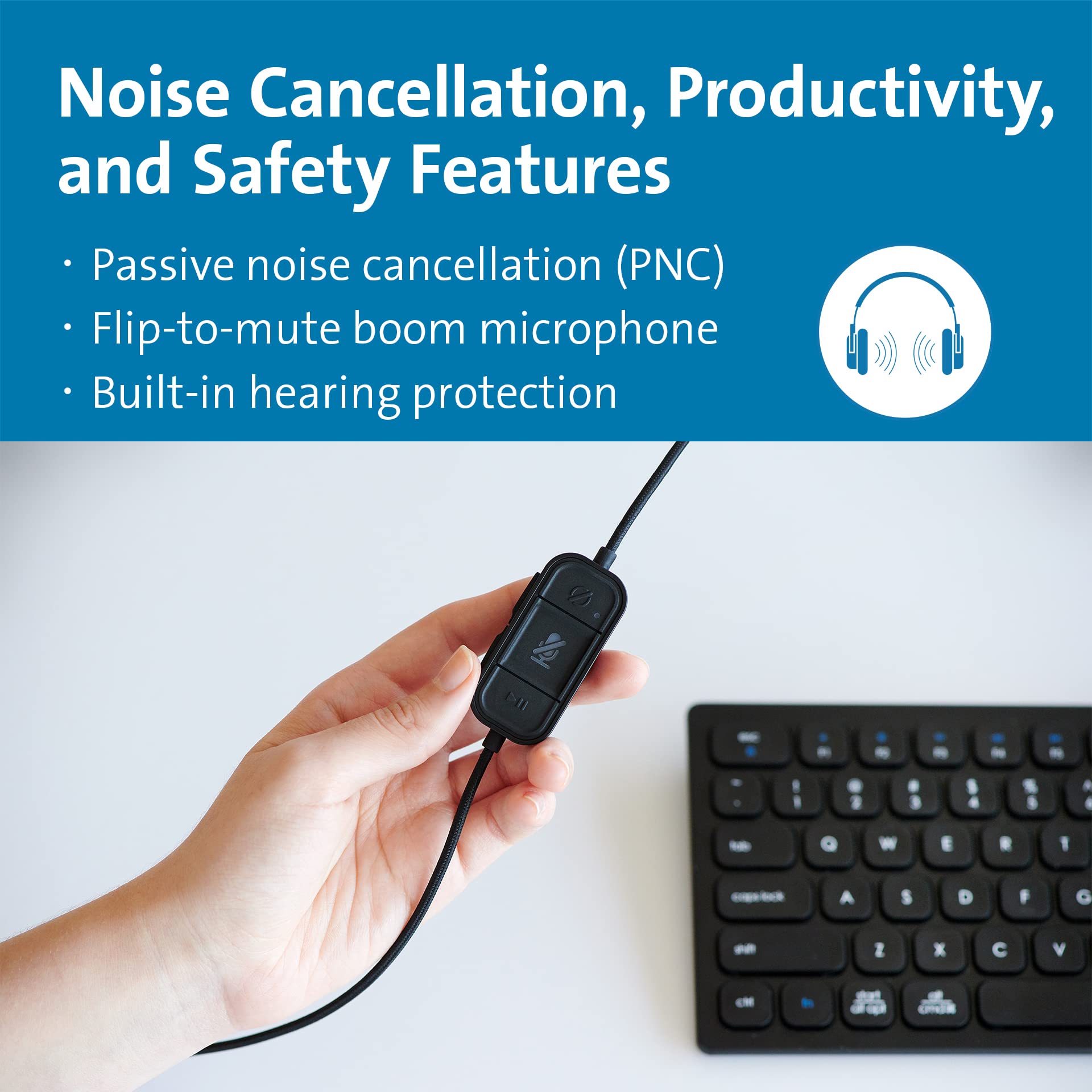 kensington-h2000-usb-c-over-ear-headset-k83451ww-noise-cancelling-enc-microphone image 5