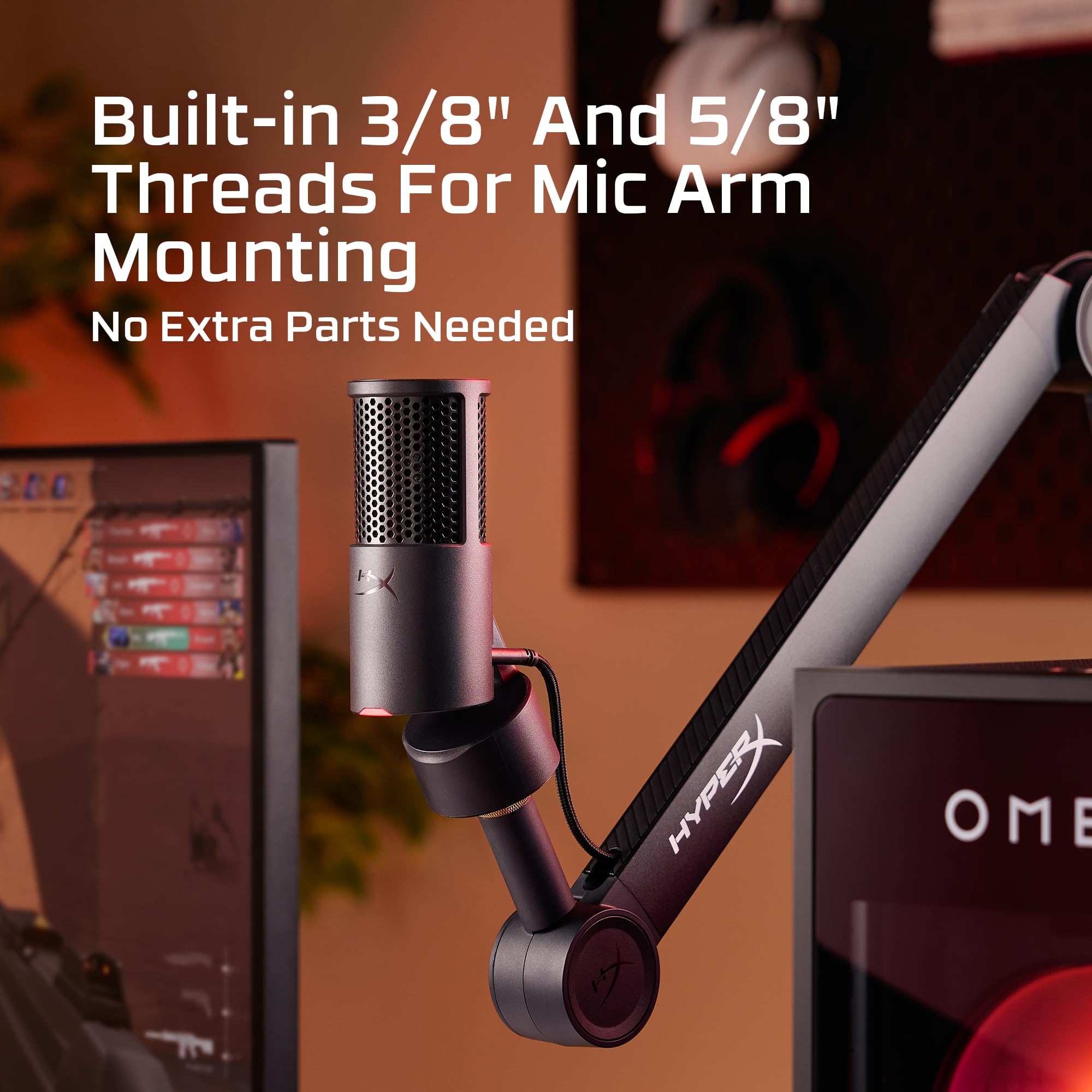 hyperx-solocast-2-gaming-usb-condenser-microphone-for-pc-plug-and-play-built-in- image 7