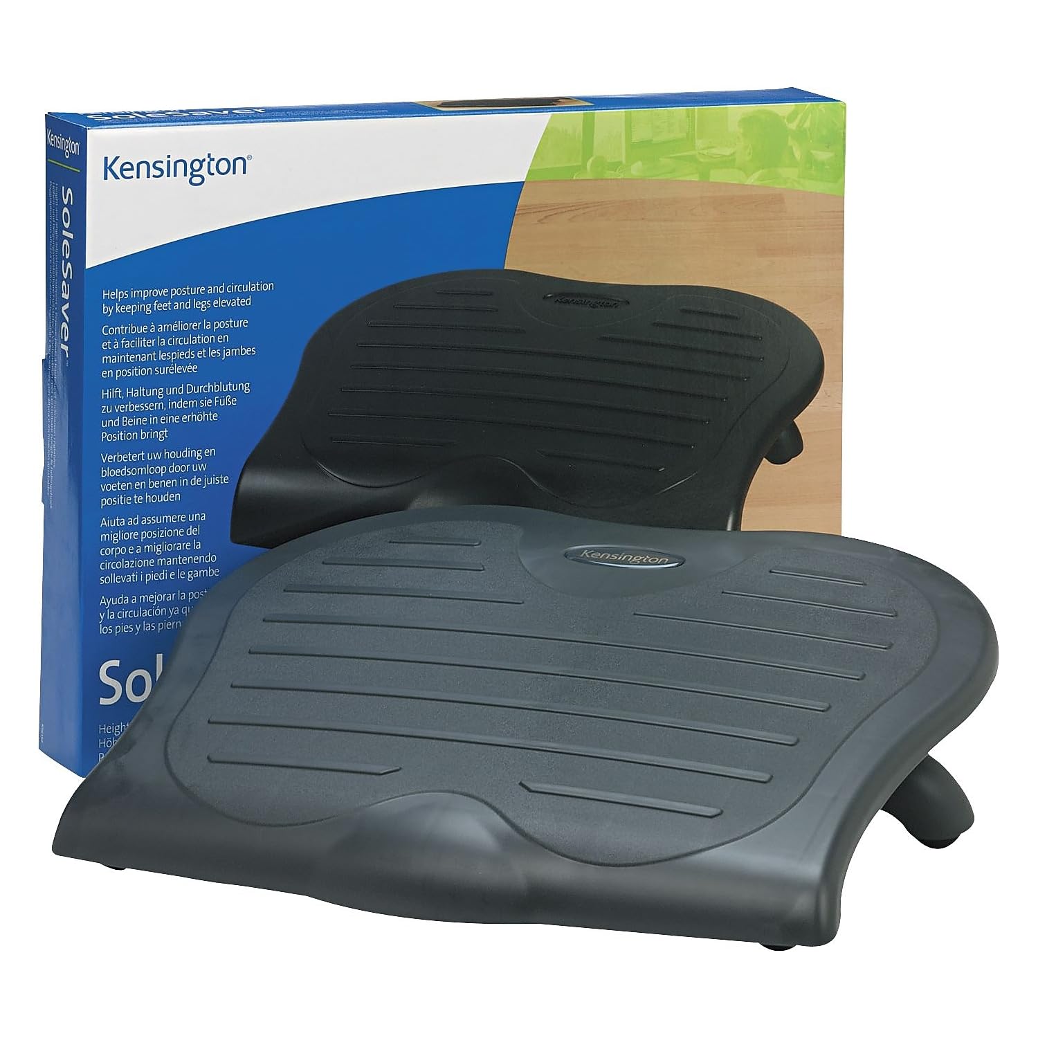 kensington-solesaver-adjustable-footrest-k56152us-gray-ergonomic-footrest-with-3 image 2