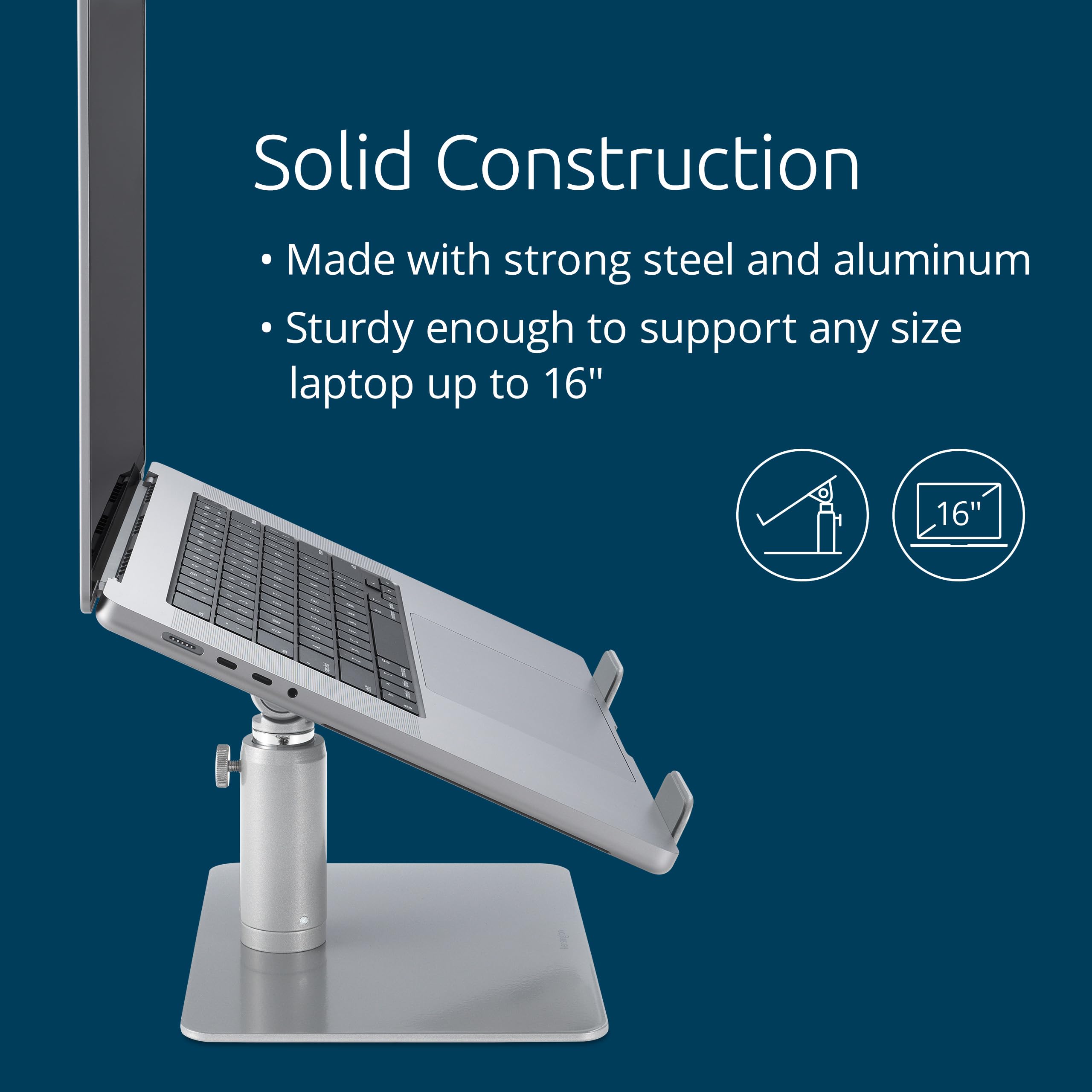 kensington-universal-laptop-riser-adjustable-steel-aluminum-stand-k50424ww image 2