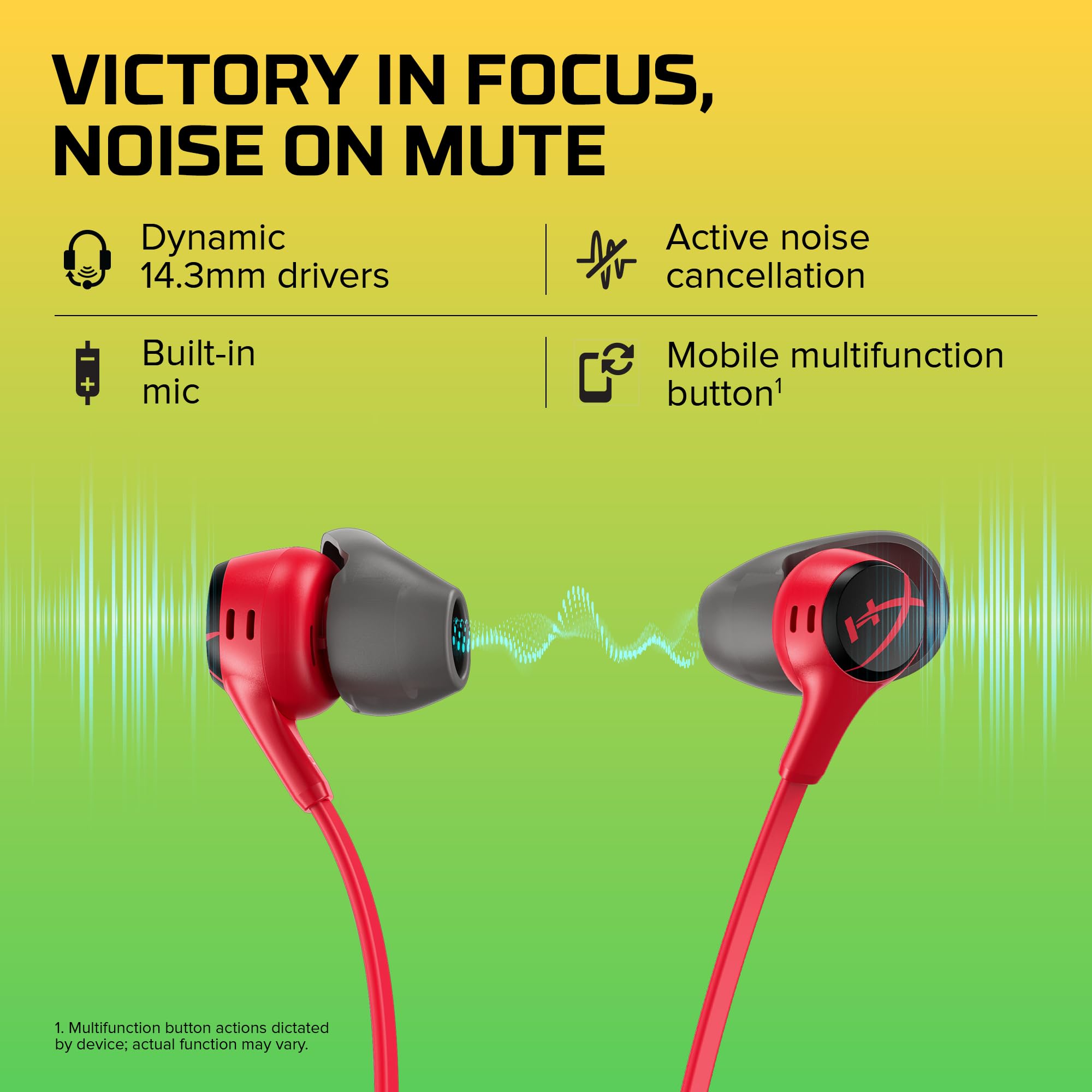 hyperx-cloud-earbuds-ii-wired-gaming-earbuds-with-14mm-drivers-4-eartips-hard-sh image 4