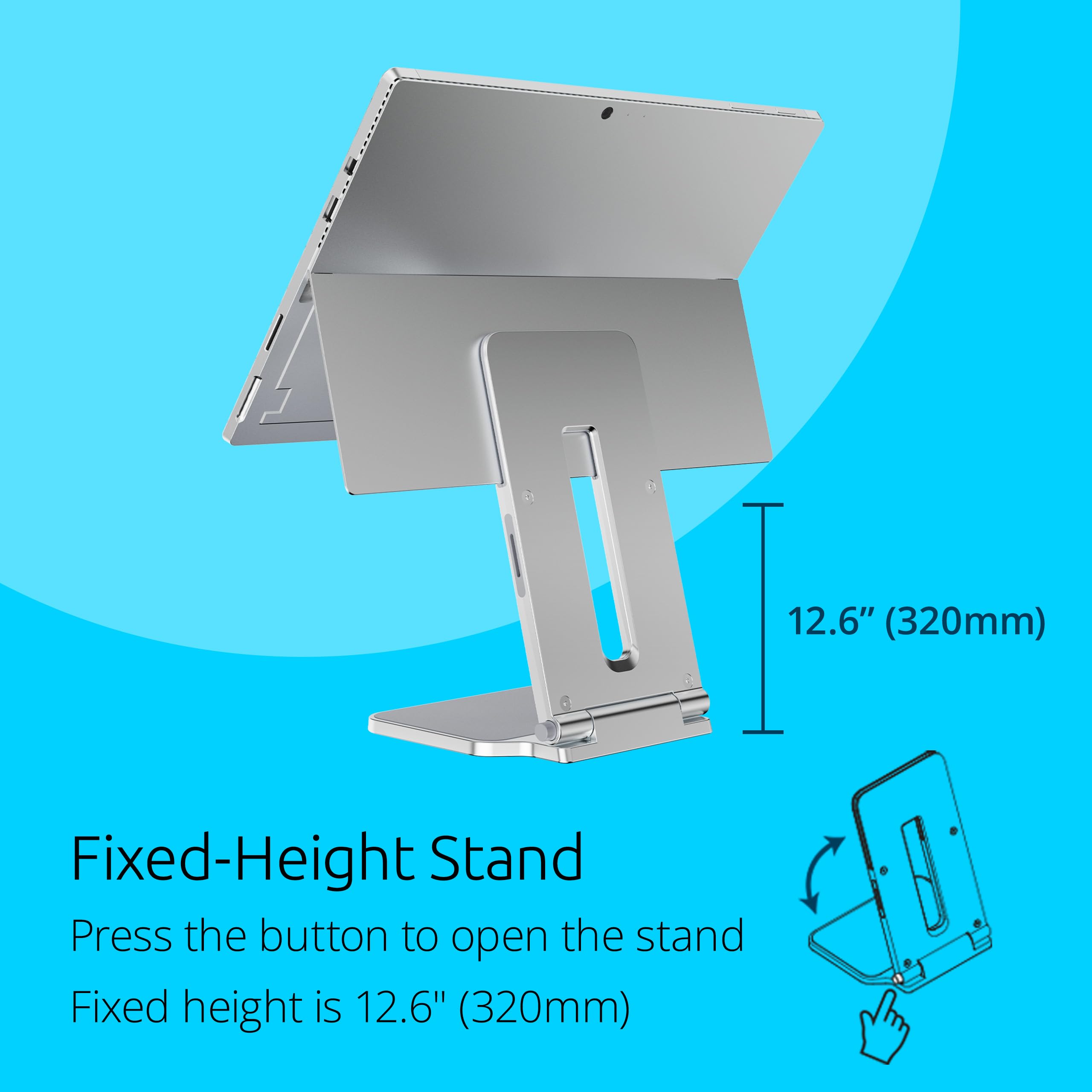 kensington-elevated-stand-for-surface-pro-and-surface-go-silver-k58277ww image 3