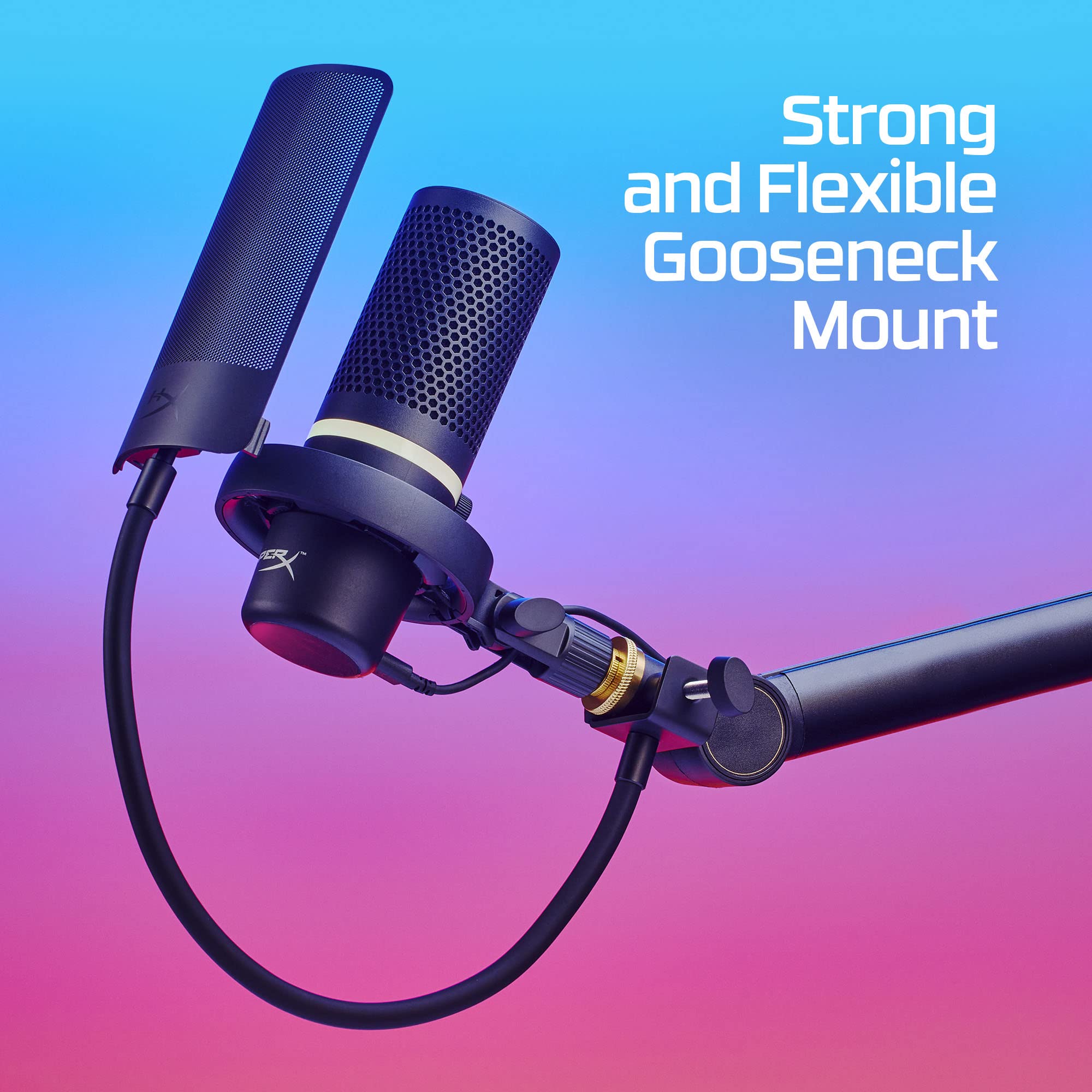 hyperx-shield-microphone-pop-filter-universal-metal-mesh-filter-with-flexible-go image 4